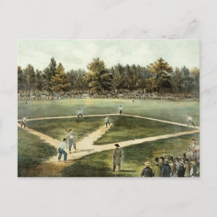 Det amerikanska nationella spelet Baseball Vykort