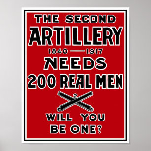 Det andra artilleriet behöver 200 Real Manar - WWI Poster