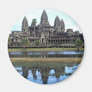 Det Angkor Wat Cambodja tempelet reser fotografi Magnet