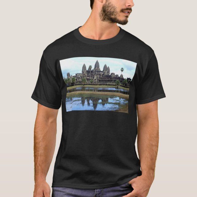 Det Angkor Wat Cambodja tempelet reser fotografi Tee (Framsida)