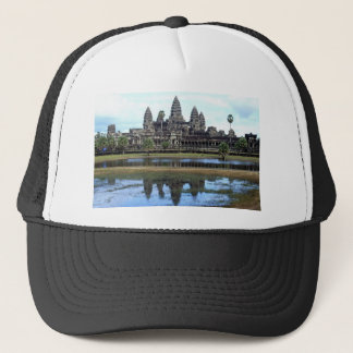 Det Angkor Wat Cambodja tempelet reser fotografi Truckerkeps