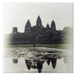 Det Angkor Wat tempelet keramiska Cambodja Kakelplatta