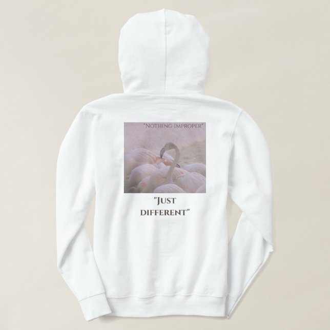 Det annorlunda är inte fel hoodie (Design baksida)
