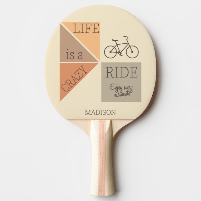 Det anpassade namnet Life är en Crazy Ride Pingisracket (Framsidan)