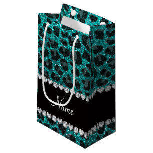 Det anpassade namnet "smart aqua glitter leopard"