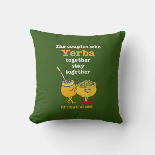 Det anpassade namnet YERBA MATÉ Par Kudde