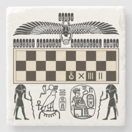 Det antika egyptiska senatsnämnden stenunderlägg