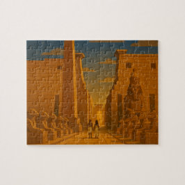 Det antika egyptiska Temple Mystique Puzzle Guld Pussel