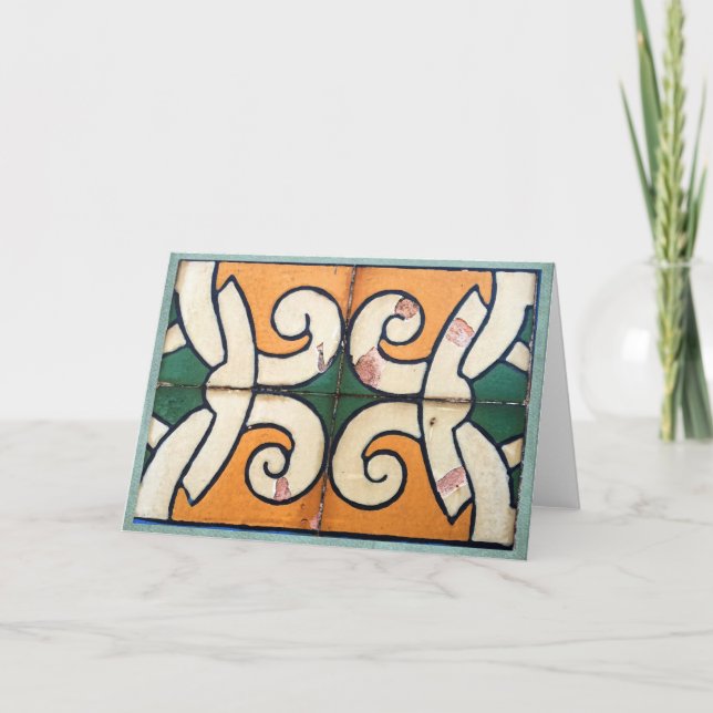 Det antika portugisiska huset belägger med tegel kort (Framsida)