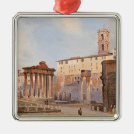 Det antika romerska forumet (av Ippolito Caffi) Julgransprydnad Metall