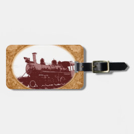 Det antika tåg hänger lös märkren bagagebricka