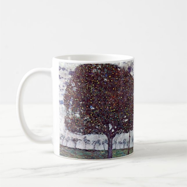 Det Apple träd av Gustav Klimt Kaffemugg (Vänster)