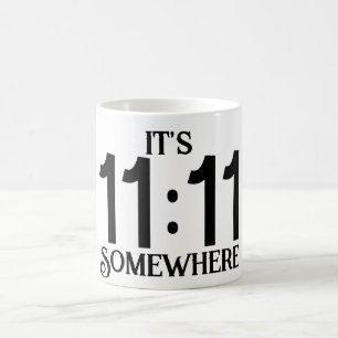 Det är 11:11 Någonstans Numerologi Manifestation N Kaffemugg