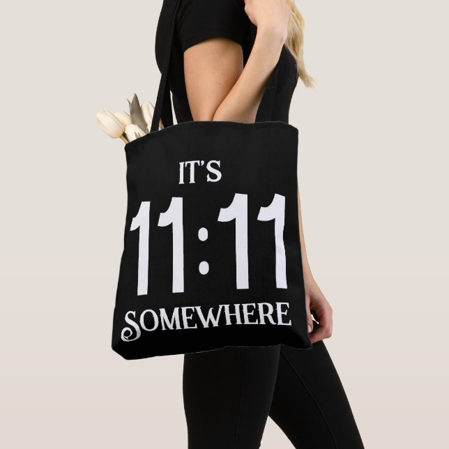 Det är 11:11 Någonstans Numerologi Manifestation N Tygkasse (Närbild)
