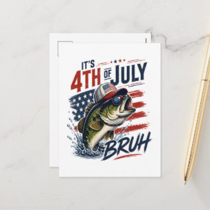 Det är 4 juli Bas Brute Fiske Helg Vykort