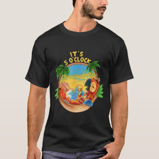 Det är 5.00 nånstans där Parrot dricker sommar V T Shirt