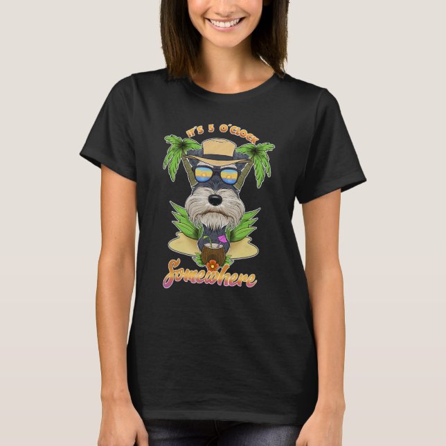 Det är 5 O´Clock någonstans Dricker Miniature Schn T Shirt (Framsida)