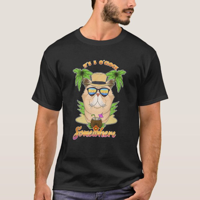 Det är 5 o klocka någonstans att dricka exotisk Sh T Shirt (Framsida)