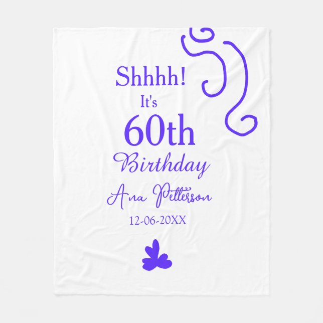 Det är 60 år sedan namn lila spank eller fleecefilt (Framsidan)