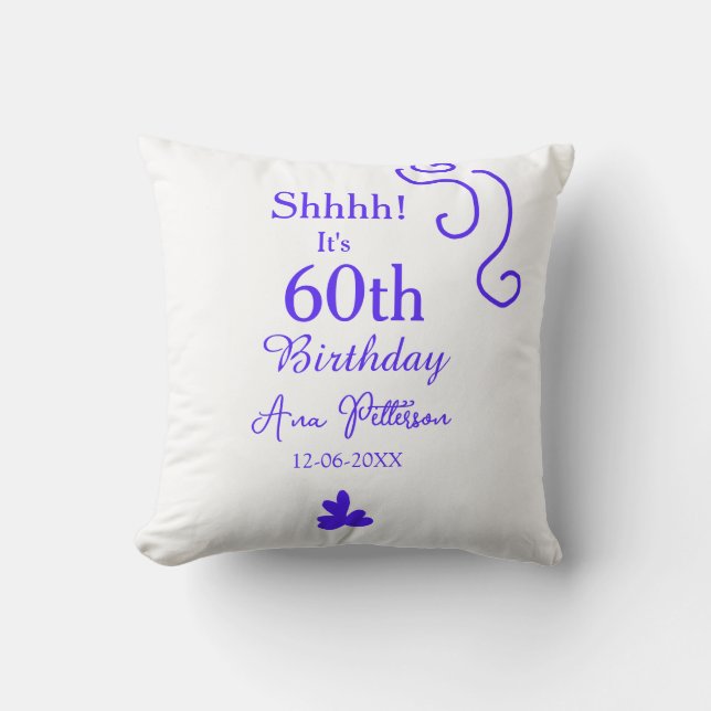 Det är 60 år sedan namn lila spank eller kudde (Framsida)