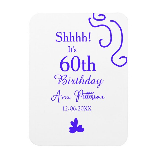 Det är 60 år sedan namn lila spank eller magnet (Vertikal)