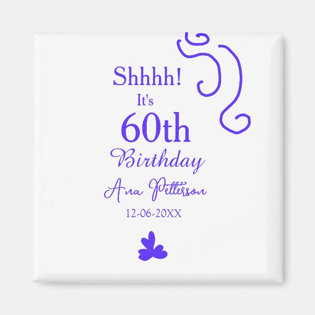 Det är 60 år sedan namn lila spank eller magnet (Framsidan)