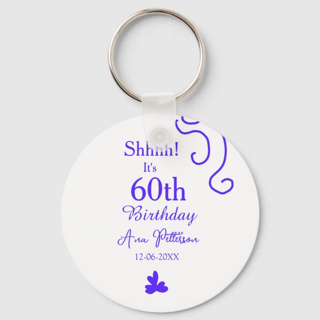 Det är 60 år sedan namn lila spank eller nyckelring (Framsida)