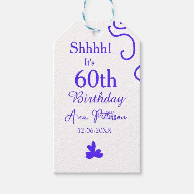 Det är 60 år sedan namn lila spank eller presentetikett (Framsidan)