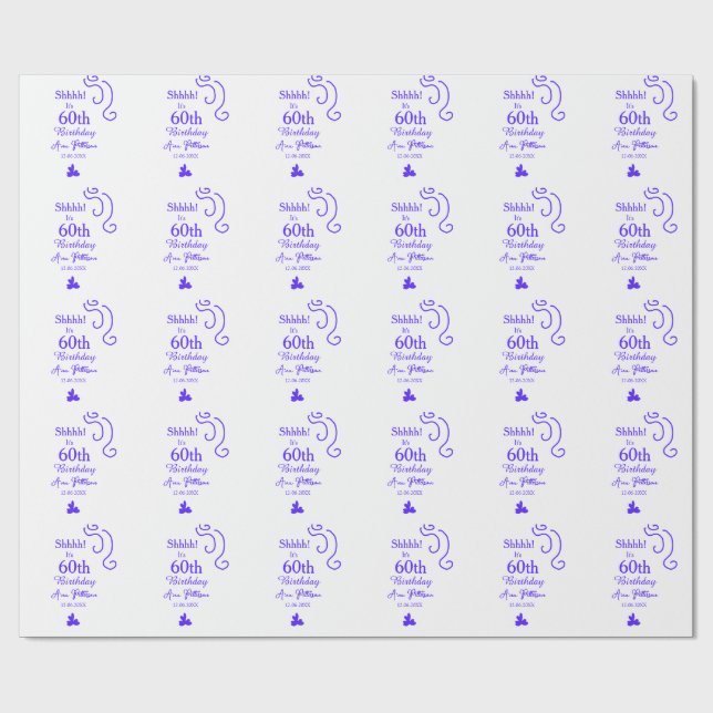 Det är 60 år sedan namn lila spank eller presentpapper (Platt)