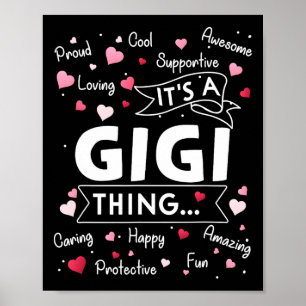 Det är A Gigi Sak Roliga meningar Cute Grandma Mot Poster