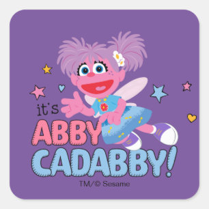 Det är Abby Cadabby! Fyrkantigt Klistermärke