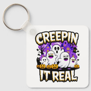 Det är äkta. Spooky Halloween Design Design Roli Nyckelring