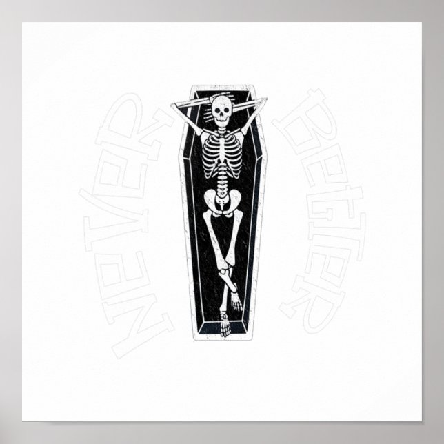 Det är aldrig bättre med Skullet i Koffin Hallo. Poster (Framsidan)