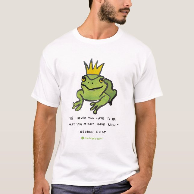 Det är aldrig den för sena grodaT-tröja T-shirt (Framsida)