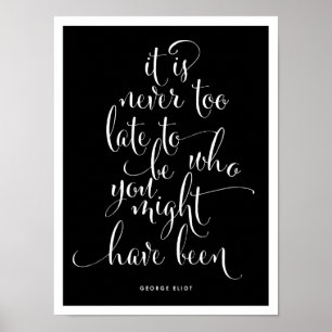 Det är aldrig för sent att du Poster skript