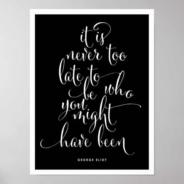 Det är aldrig för sent att du Poster skript (Framsidan)