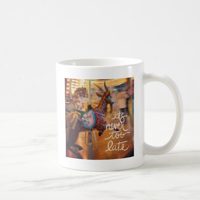 Det är aldrig för sent. kaffemugg (Höger)