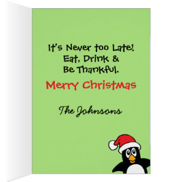 Det är aldrig för sent kort. hälsningskort