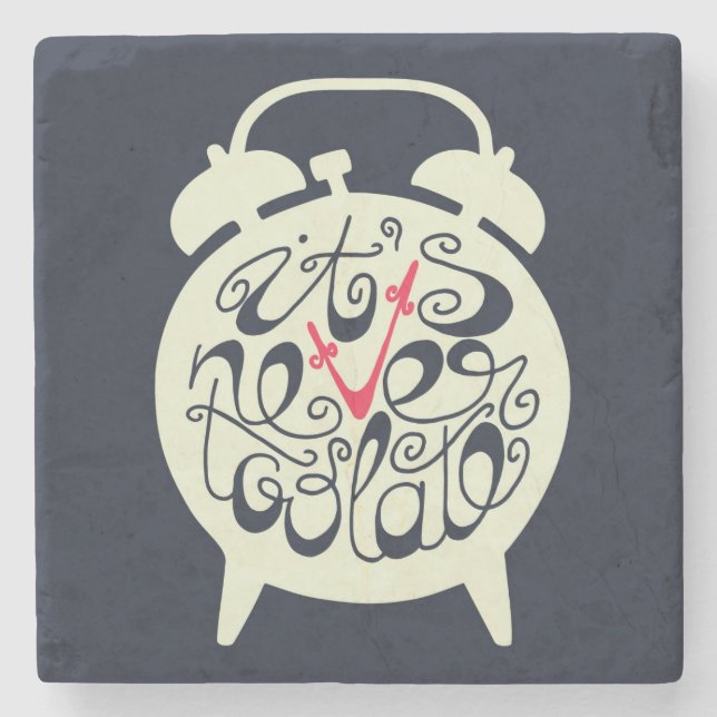 Det är aldrig för sent underlägg sten (Framsidan)