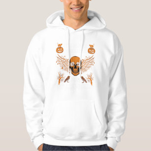 Det är aldrig för tidigt Halloween Skalle Vine Vin Hoodie
