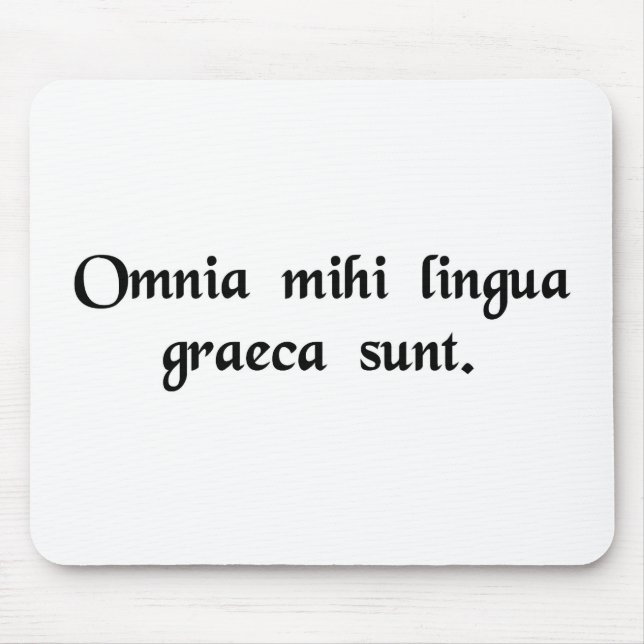 Det är all grek till mig musmatta (Framsidan)