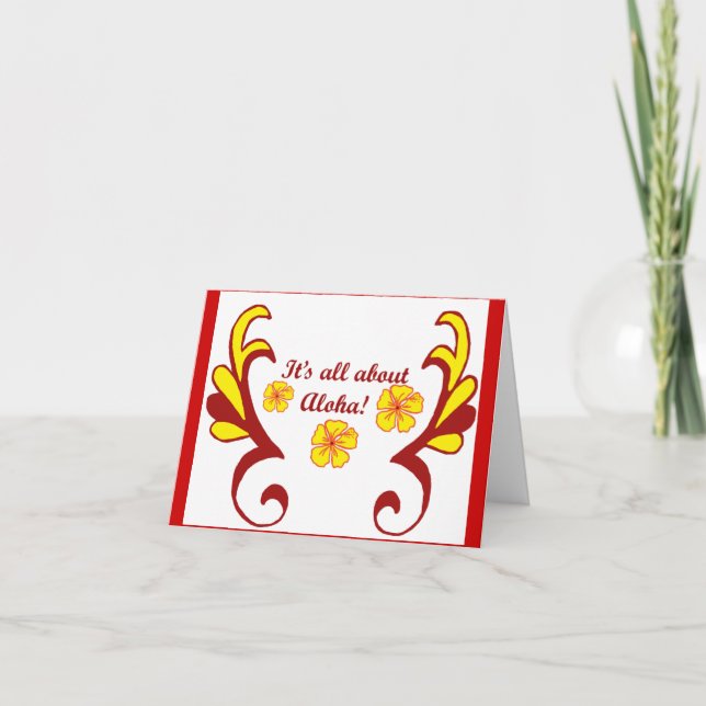 Det är all om Aloha! Kort (Framsida)