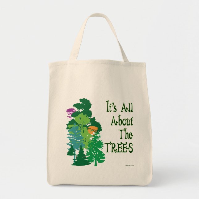 Det är All om den gröna slogantotot för träd Tygkasse (Framsidan)