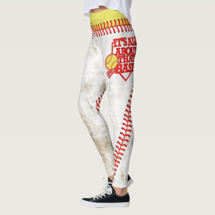 Det är all om det baserar softballdamasker leggings