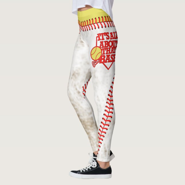 Det är all om det baserar softballdamasker leggings (Vänster)