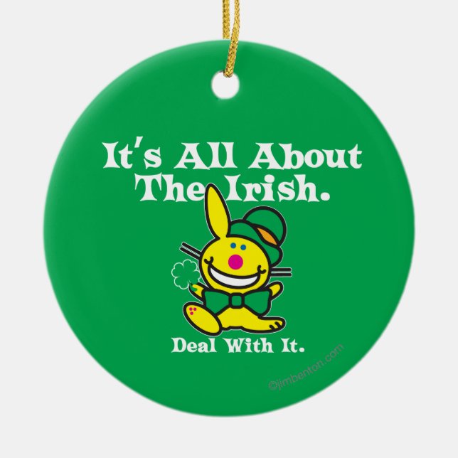 Det är All om det irländskt (grönt) Julgransprydnad Keramik (Framsidan)