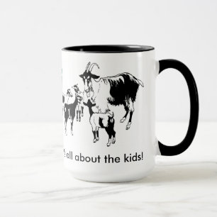 Det är all om ungarna! Geten med ungar rånar 4-H Mugg