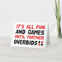 Det är all Roligt och spel - duplicera Bridge-spel Kort