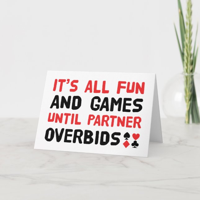 Det är all Roligt och spel - duplicera Bridge-spel Kort (Framsida)