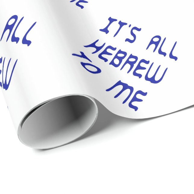 Det är allt hebreiska för mig presentpapper (Rullad Hörn)